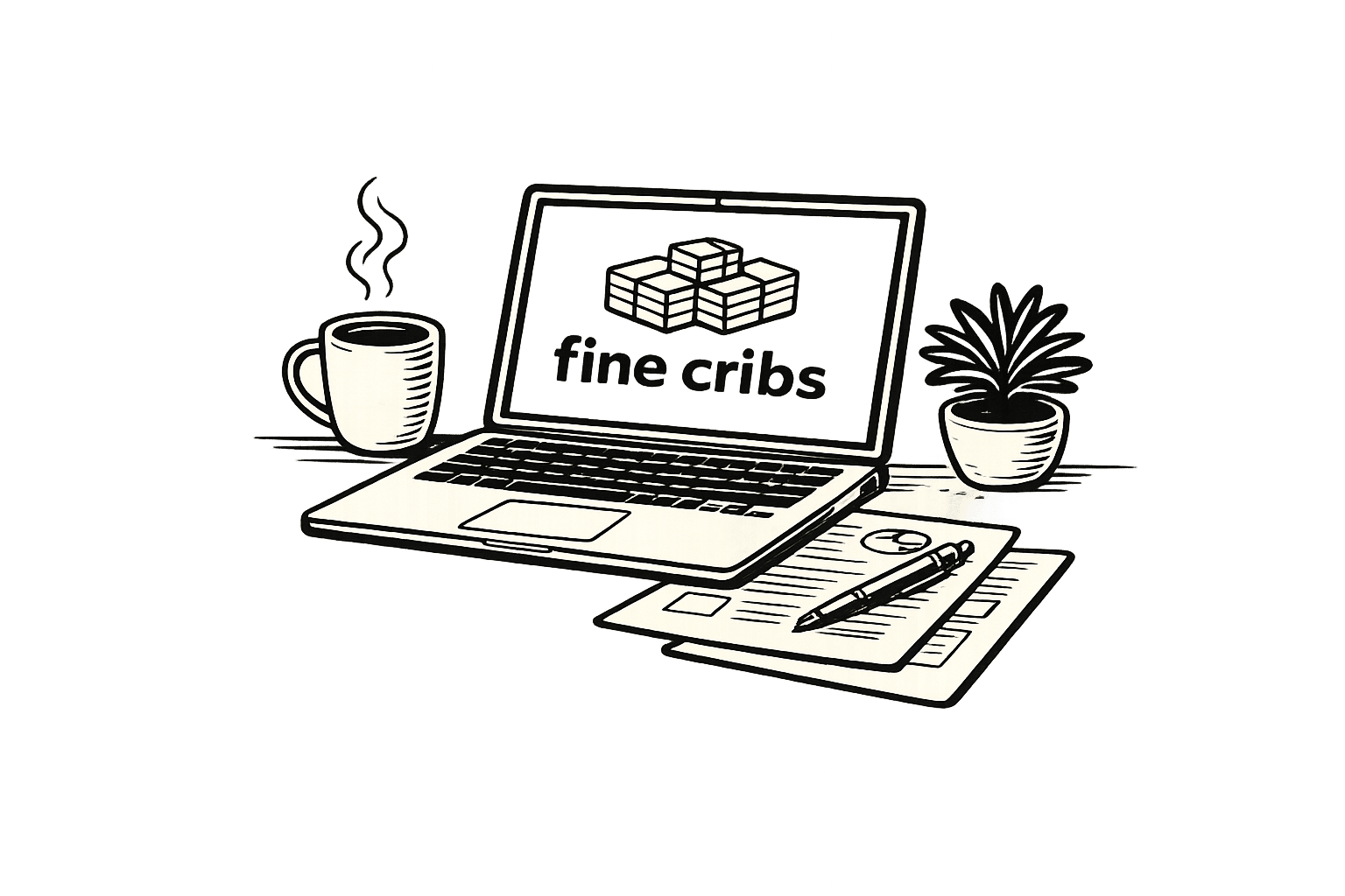 Fine Cribs admin illustration